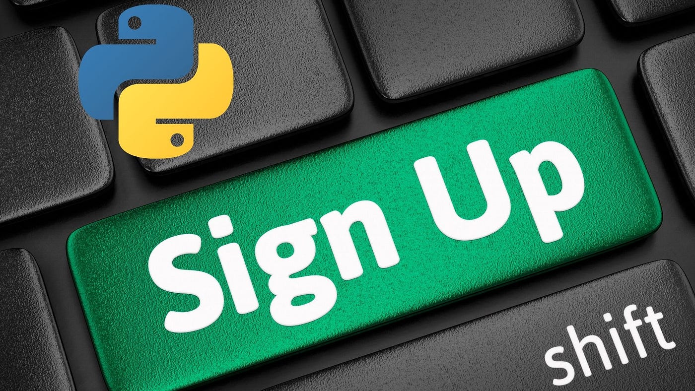 3 Fundamental steps to build a Sign-Up Form with Python